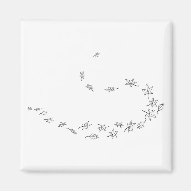 Imã Folhas do outono em turbulência (Frente)