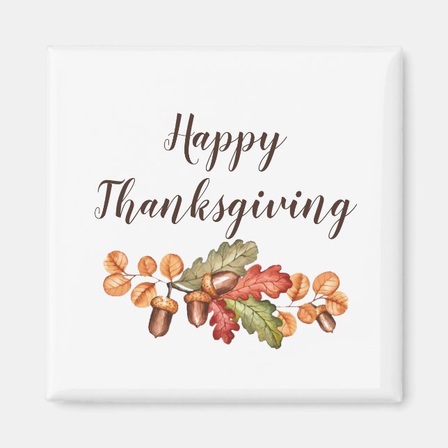 Imã Folhas e bolotas de outono (Frente)