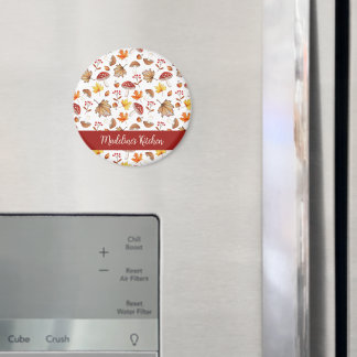 Imã Folhas e Cogumelos de cozinha personalizados