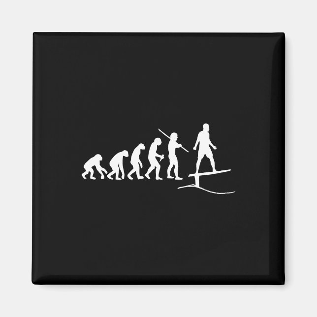 Imã Folhas Engraçadas de Surfe Evolução de Prancha de  (Frente)