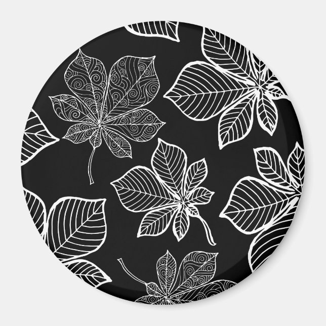 Imã Folhas estilizadas 3 (Frente)