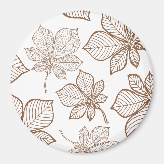 Imã Folhas estilizadas 4 (Frente)