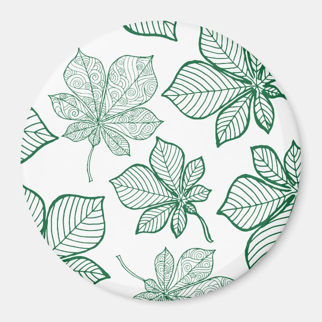 Imã Folhas estilizadas 5 (Frente)