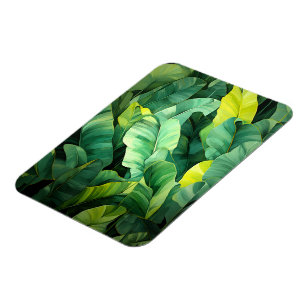 Ímã Folhas Tropicais Abstrato Botânico Selva Natureza