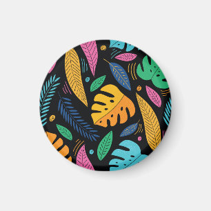 Imã Folhas tropicais modernas: fundo sem costura.