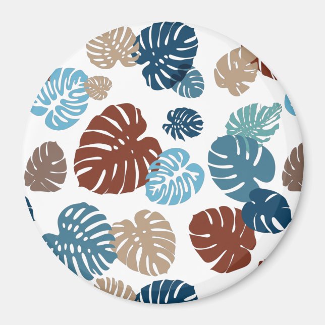 Imã Folhas Tropicais Multicolores 11 (Frente)