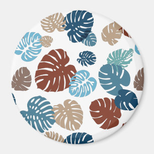 Imã Folhas Tropicais Multicoloridas 11