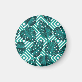 Imã Folhas Tropicais: Padrão Invisível Floral.