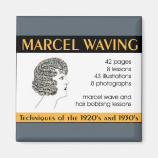 Imã Folheto de instruções do Design de cabelo Vintage