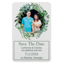 Foliage Wreath Wedding Date (Salvamento da data)