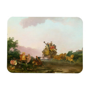 Ímã Foliões em um treinador, c.1785-90 (óleo em