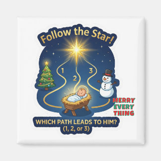 Imã Follow the Star Maze Game Nativity Christmas Magne