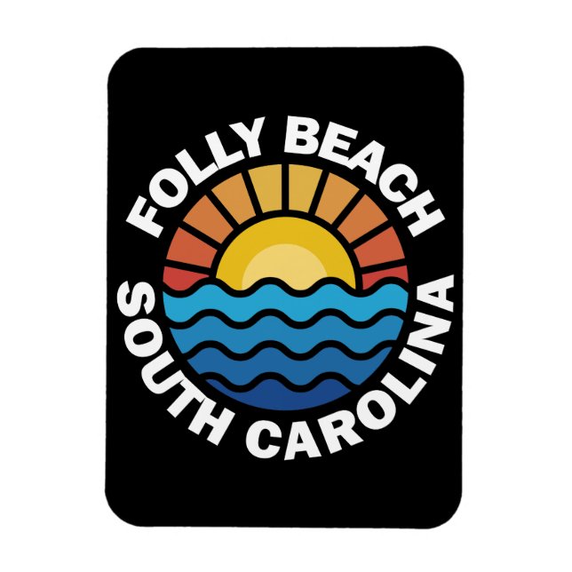 Ímã Folly Beach, Carolina do Sul (Vertical)