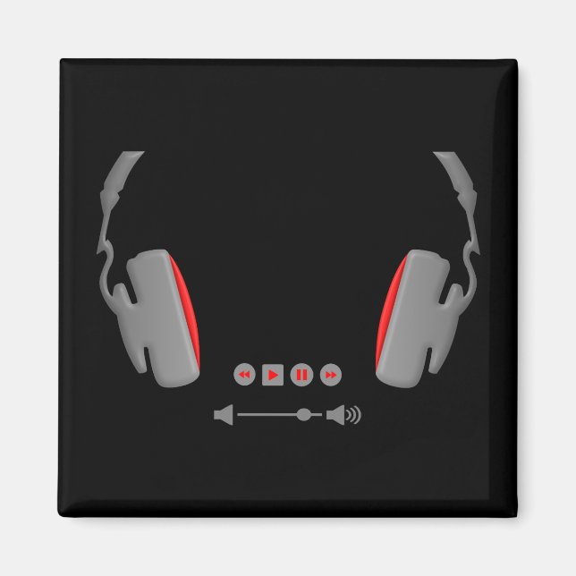 Imã Fones de ouvido com botões de controle de volume d (Frente)