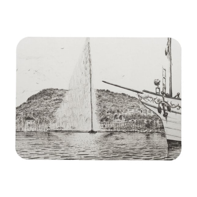Ímã Fonte de Genebra e Arco de prazer Boat 2011 (Horizontal)