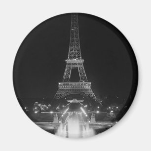 Imã Fonte de Paris vintage Torre Eiffel noite