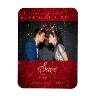 Ímã Fonte Whimsical do Casal de Natal Glitter Fun