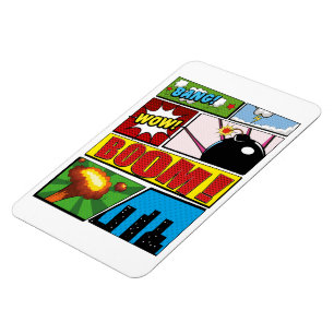 Ímã Fontes de desenho da revista em quadrinhos!