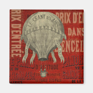 Imã Fontes Gráficas de Ballon de Ar Quente Steampunk