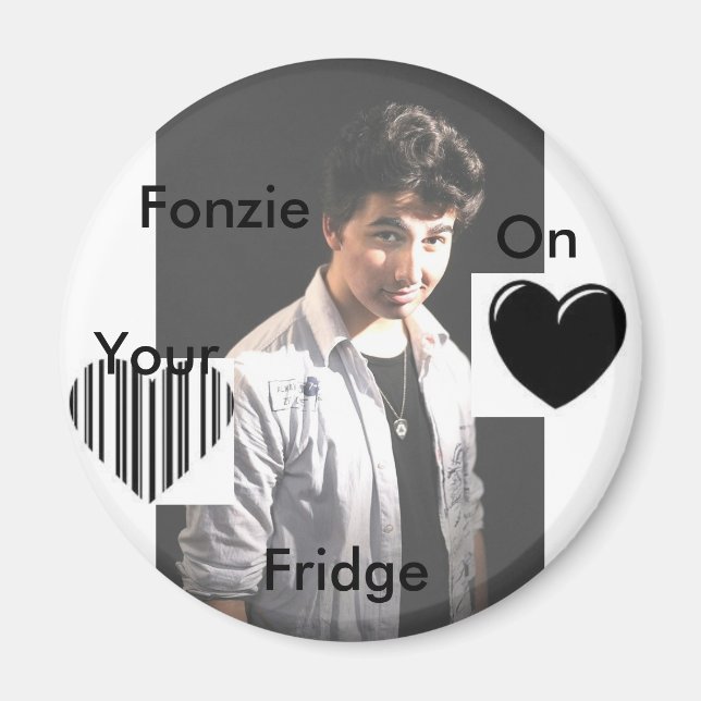 Imã FONZIE2, coração, gg, Fonzie, On, Your, Fridge (Frente)