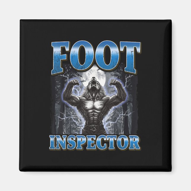 Imã Foot Inspetor Funny Werewolf Meme (Frente)