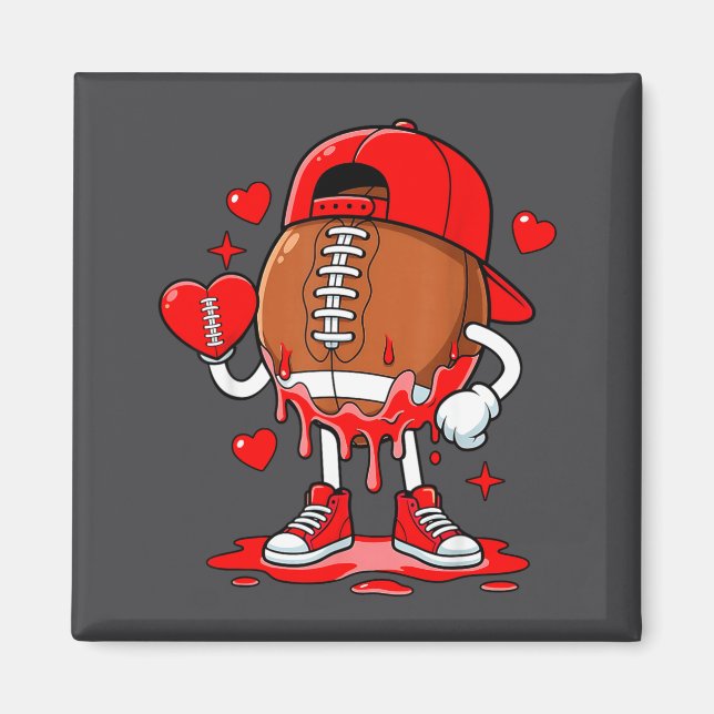 Imã Football Ice Cream Valentine Dripng Game Day Men B (Frente)