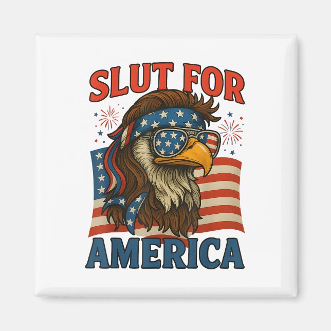 Imã For America 4th Of July Patriotic  (Frente)