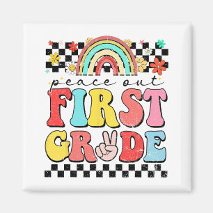 Imã Fora 1rua, Retro Groovy Feliz Dia Passado Da Escol