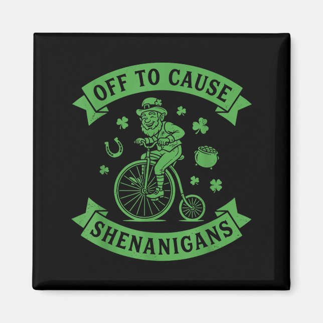 Imã Fora para causar travessuras leprechaun st patrick (Frente)