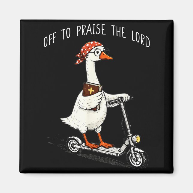 Imã Fora para louvar ao Senhor Funny Christian Meme Go (Frente)