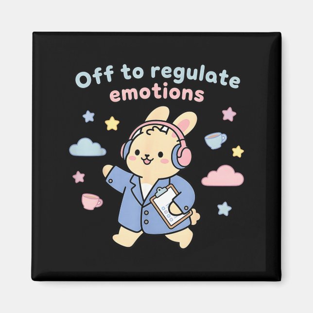 Imã Fora para regular emoções coelho coelhinho engraça (Frente)