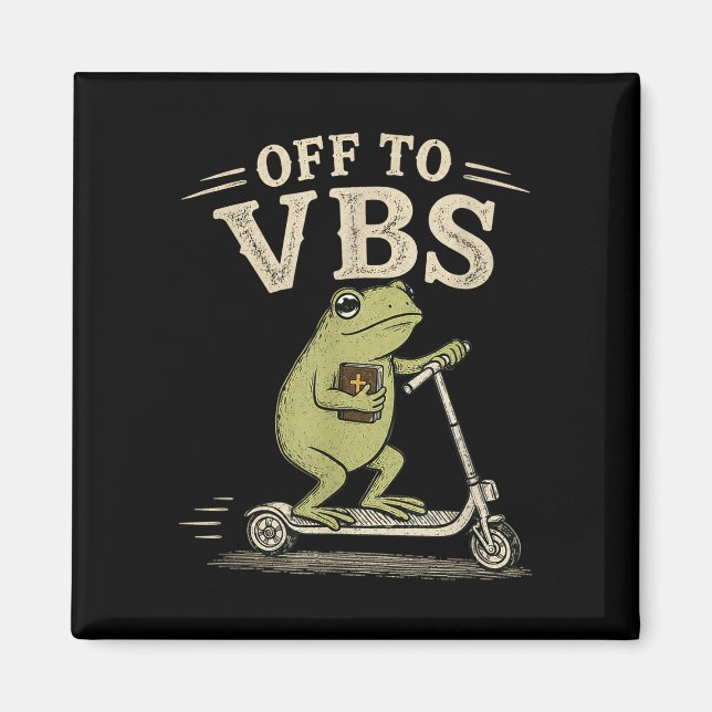 Imã Fora para vbs divertido sapo cristão religioso fé (Frente)