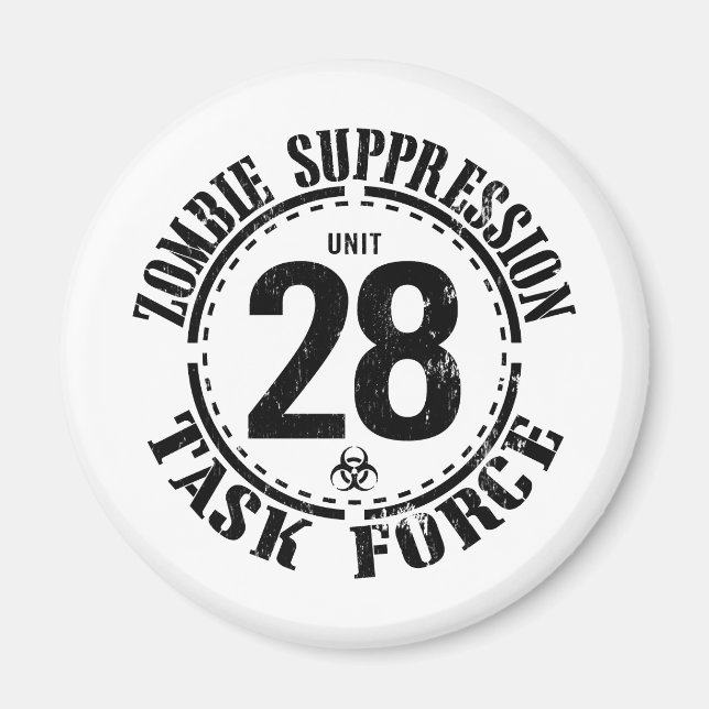 Imã Força de Tarefa Zombie de Risco Biológico (Frente)