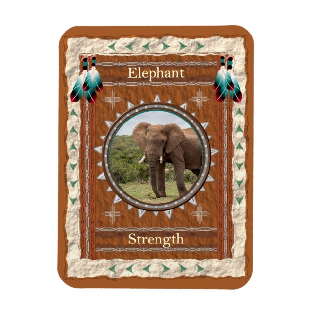 Ímã Força Energética do Elefante (Vertical)