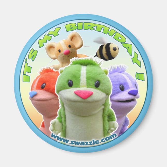 Imã Forest Fables Birthday Magnet (Frente)