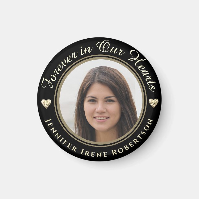 Imã Forever in Our Hearts Photo Remembrance (Frente)