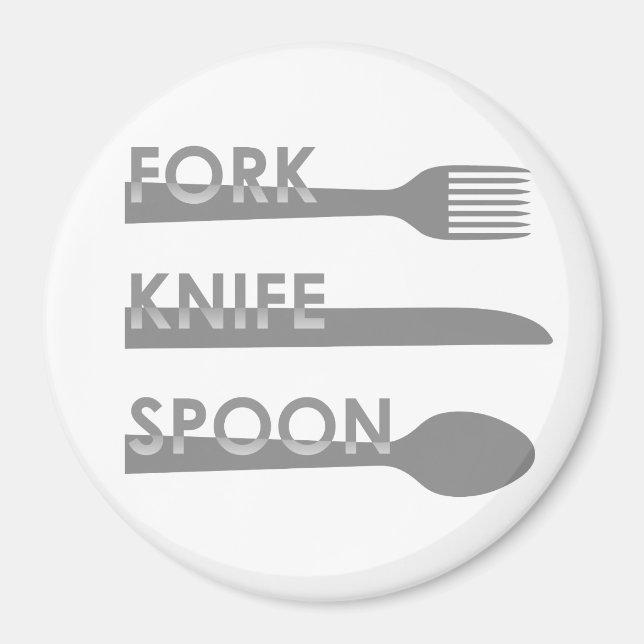 Imã Fork Knife Spoon (Frente)