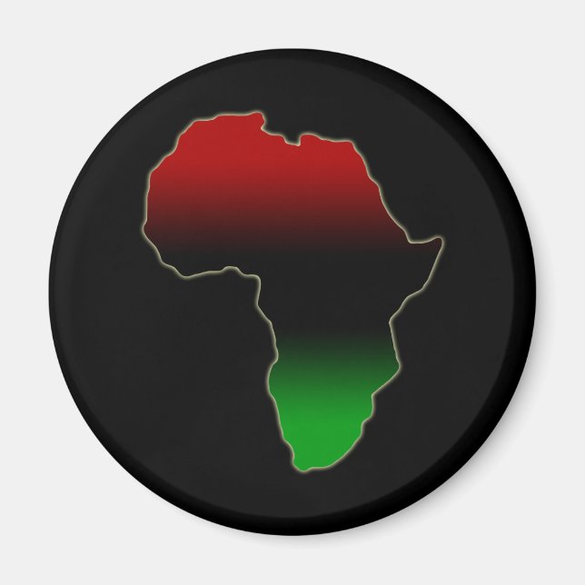 Imã Forma África Vermelha, Negra e Verde (Frente)
