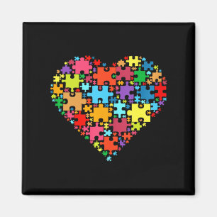 Imã Forma Colorida de Corações de Amor - Quebra-cabeça