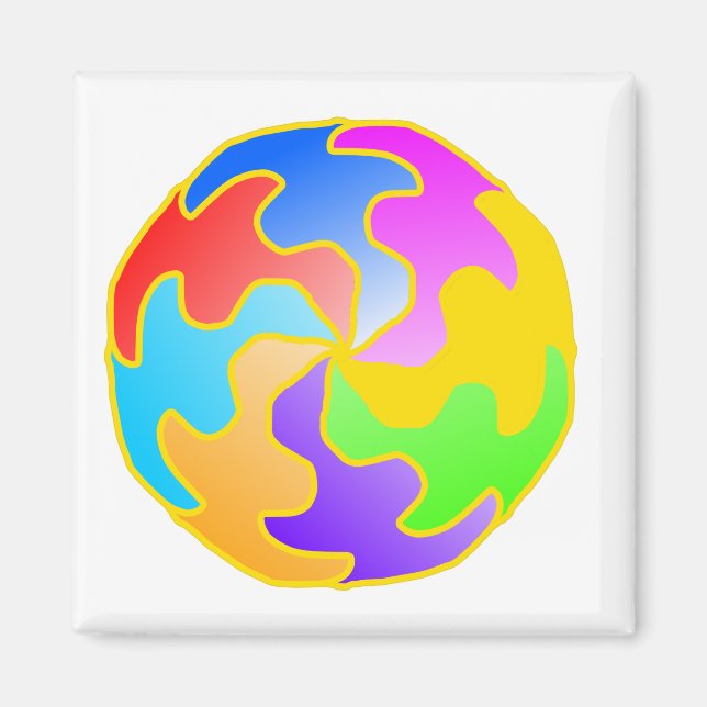 Imã Forma do Círculo abstrato (Frente)