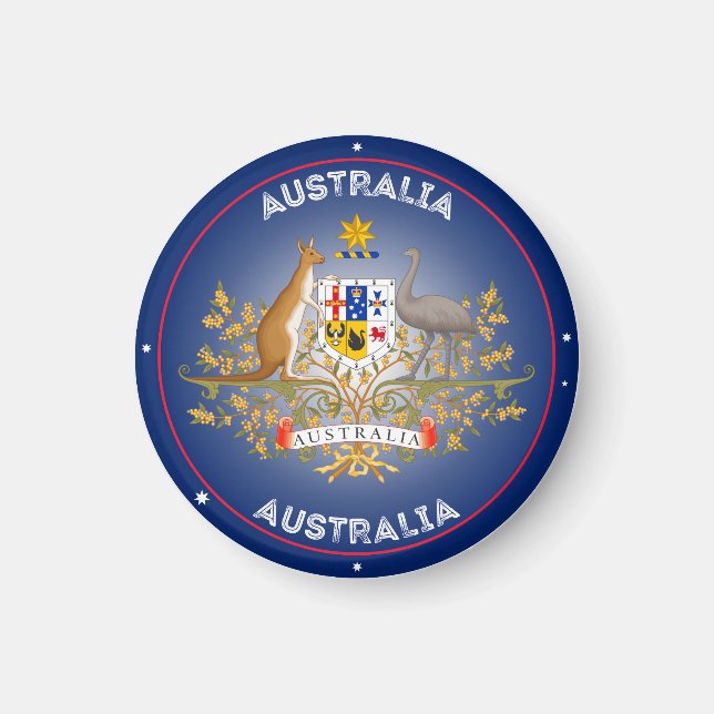 Imã Forma do Círculo Casaco de Armas da Austrália (Frente)