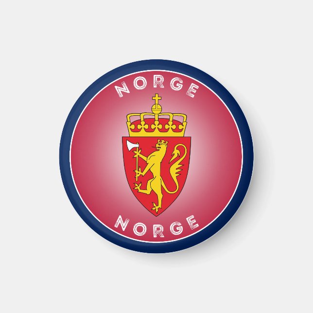 Imã Forma do Círculo Casaco de Armas da Noruega (Frente)