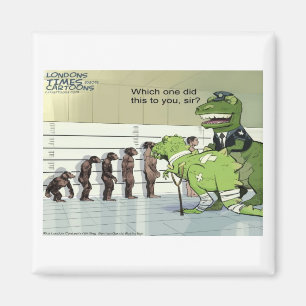 Imã Formação policial de dinossauro engraçado de Rick