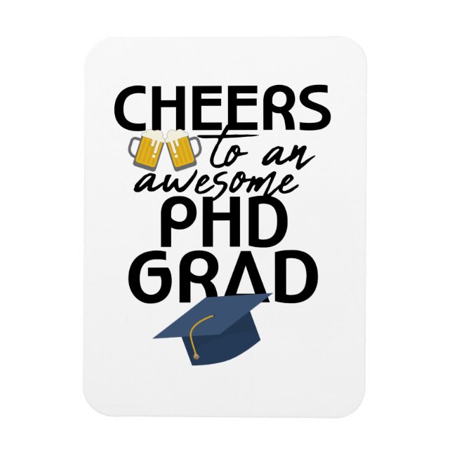 Ímã Formando de Doutorado em PhD com Pós-graduação em  (Vertical)