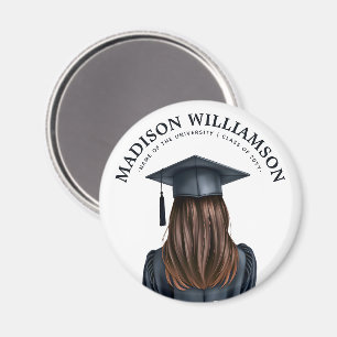Imã Formando Feminino Personalizado de Graduação Moder