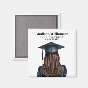 Imã Formando Feminino Personalizado de Graduação Moder