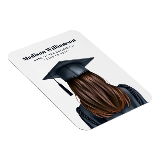 Ímã Formando Feminino Personalizado de Graduação Moder (Lado Direito)