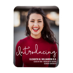 Ímã Formando Nurse RN Moderno Apresentando