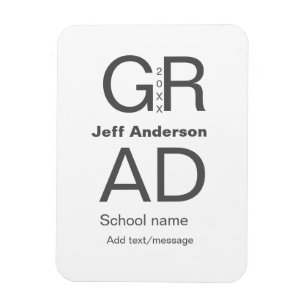 Ímã Formando tipografia moderna graduação simples e mí