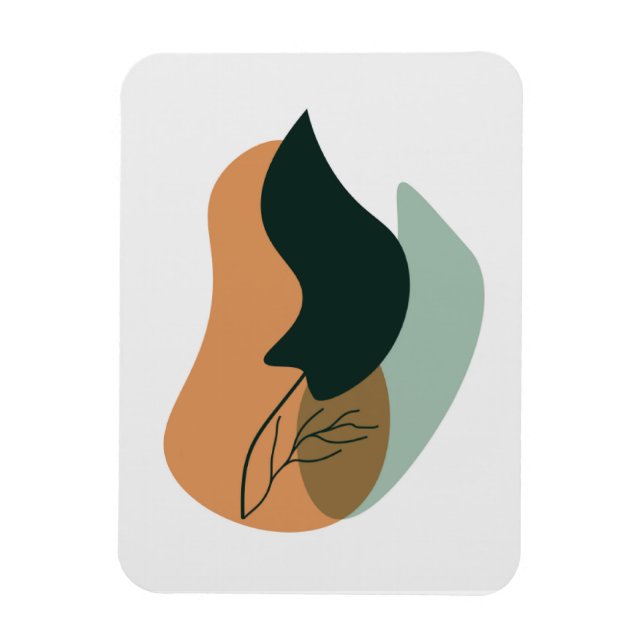 Ímã Formas botânicas coloridas (Vertical)